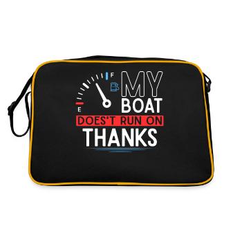 Merci, propriétaire du bateau, mon bateau ne fonctionne plus - Sac Retro - noir/or - Dos