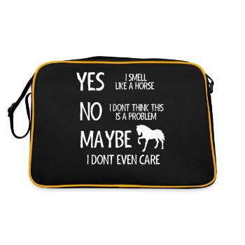 Amoureux des chevaux, cheval, cadeau cheval - Sac Retro - noir/or - Dos