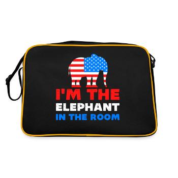 Im l’éléphant dans la pièce Républicain - Sac Retro - noir/or - Dos