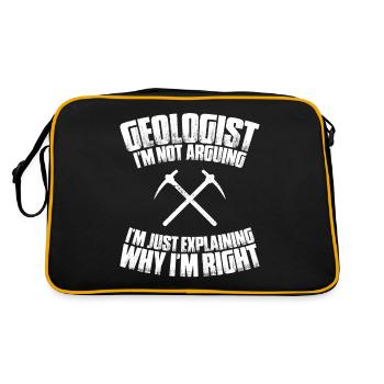 Géologue Géologue Géologue Géologie Géologine - Sac Retro - noir/or - Dos
