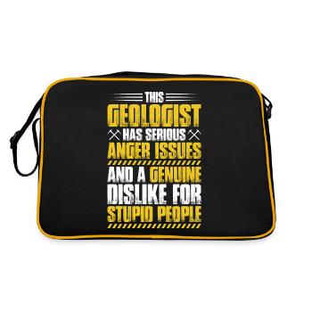 Géologue Géologue Géologue Géologie Géologine - Sac Retro - noir/or - Dos