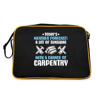 Zimmerer Zimmermann Zimmerei Carpenter Carpentry - Retro Bag - black/gold - Back