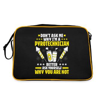 Pyrotechnician Fireworks Pyrotechnics Pyrotechnician - Retro Bag - black/gold - Back