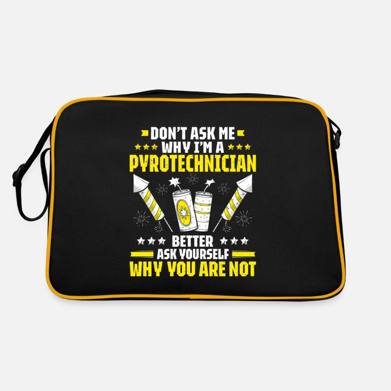 Pyrotechnician Fireworks Pyrotechnics Pyrotechnician Retro Bag