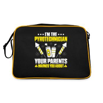 Pyrotechnician Fireworks Pyrotechnics Pyrotechnician - Retro Bag - black/gold - Back