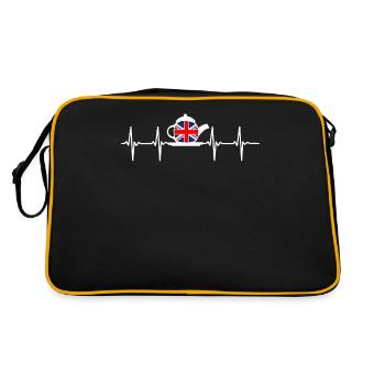Amateurs de thé, buveurs de thé, heure du thé - Sac Retro - noir/or - Dos