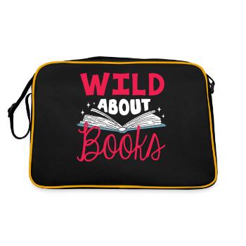 Wild About Books, Readers, Bookworm - Retro Bag - black/gold - Back