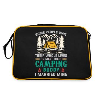 Camping Buddy Marié, Camping, Plein air - Sac Retro - noir/or - Dos