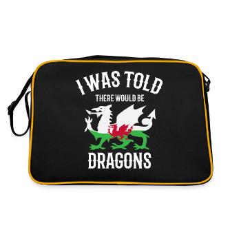 I was told that there would be dragons - Retro Bag - black/gold - Back