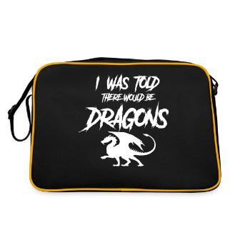 I was told that there would be dragons - Retro Bag - black/gold - Back