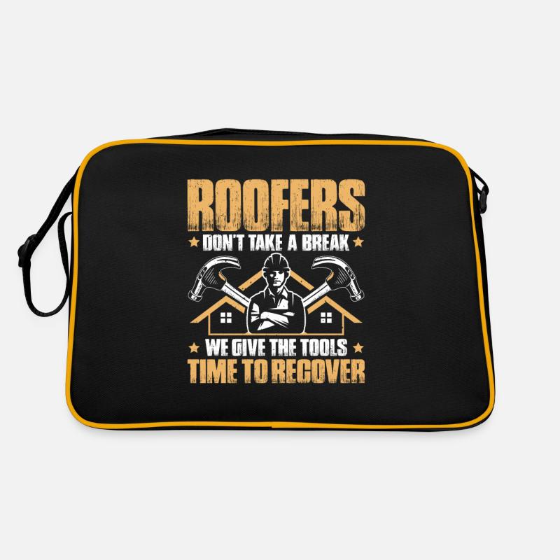Dachdecker Dachdeckerei Dachdecken Roofer Roofing Retro Tasche