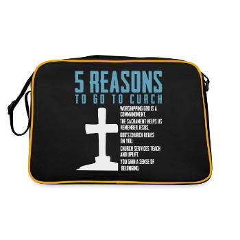 5 Reasons to Go to Church - Retro Bag - black/gold - Back