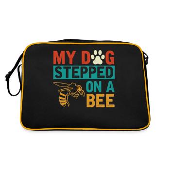 My dog stepped on a bee - Retro Bag - black/gold - Back