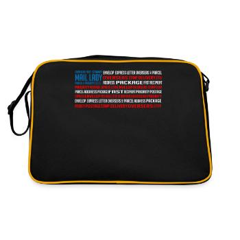 Dame de la poste, livraison postale - Sac Retro - noir/or - Dos