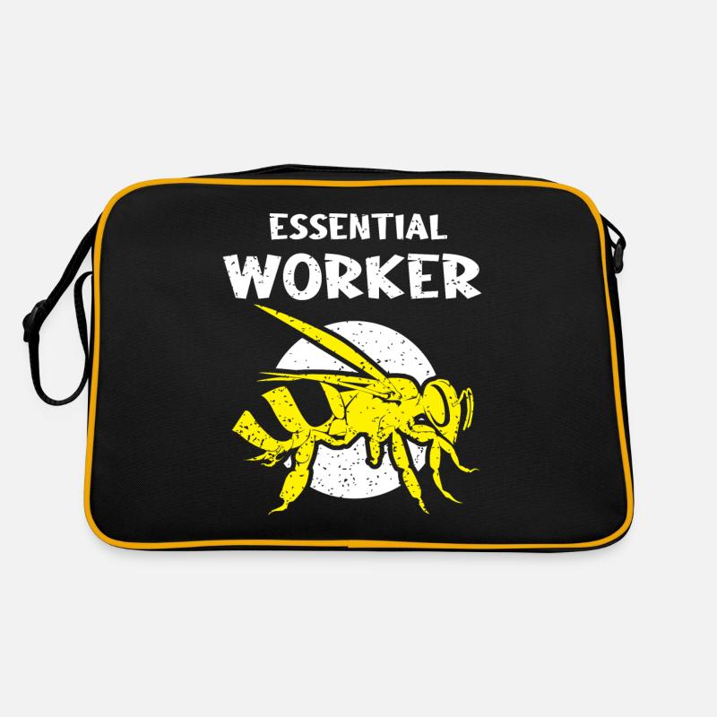Wesentlicher Arbeiter, Biene, Imker, Wabe Retro Tasche