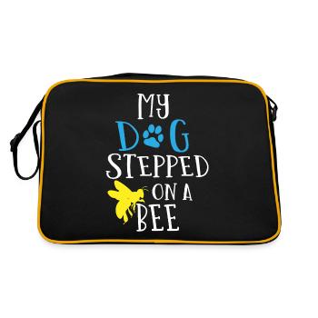My dog stepped on a bee - Retro Bag - black/gold - Back