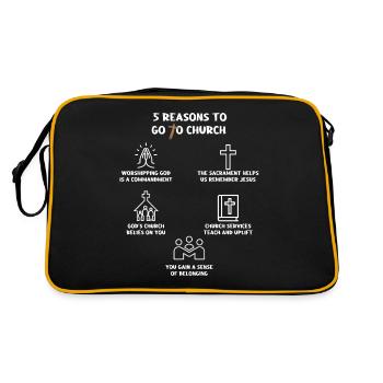 5 Reasons to Go to Church - Retro Bag - black/gold - Back