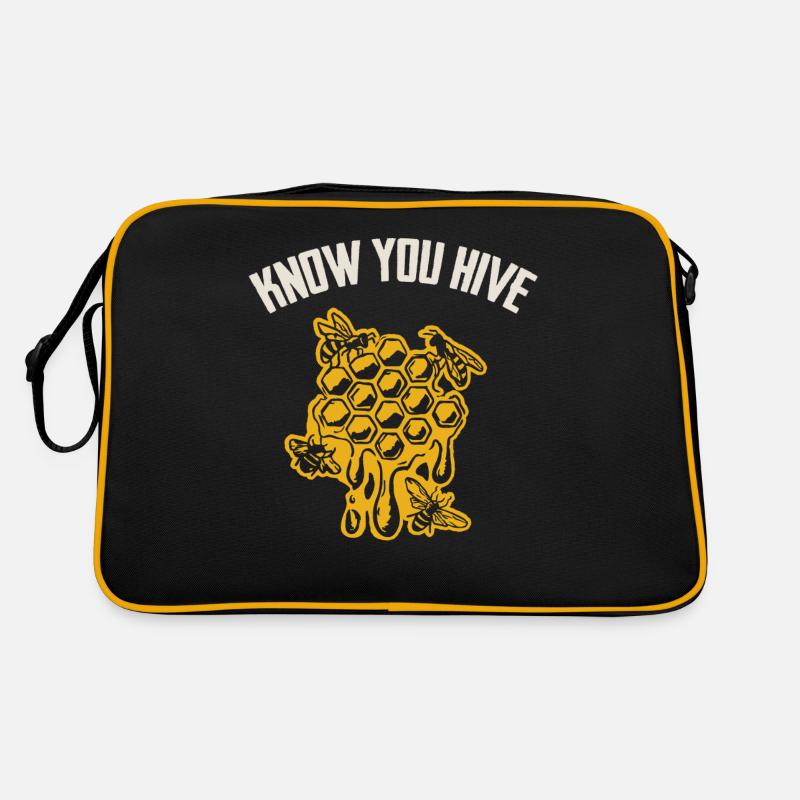 Essential worker, bee, beekeeper, honeycomb Retro Bag