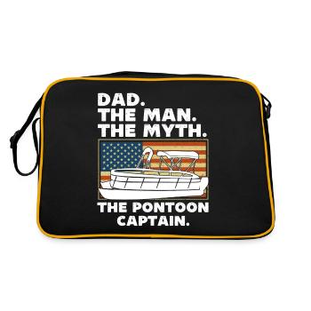 Dad the man the myth the pontoon captain - Retro Bag - black/gold - Back