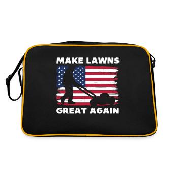 Rasen wieder toll machen - Retro Tasche - Schwarz/Gold - Hinten