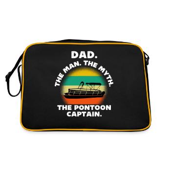 Dad the man the myth the pontoon captain - Retro Bag - black/gold - Back