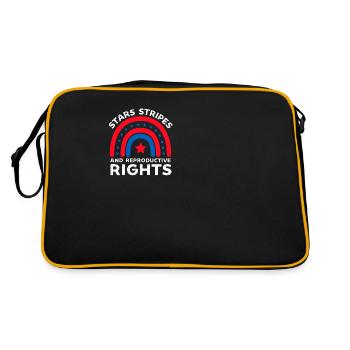 stars rayures droits reproductifs pro choix - Sac Retro - noir/or - Dos
