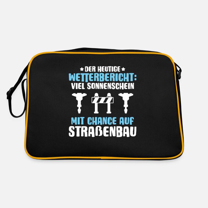 Straßenbauer Asphaltbauer Straßenbau Retro Tasche
