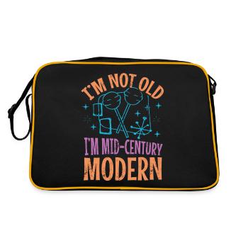 I'm not old, I'm modern - Retro Bag - black/gold - Back