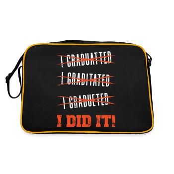 Degree, Graduation - Retro Bag - black/gold - Back