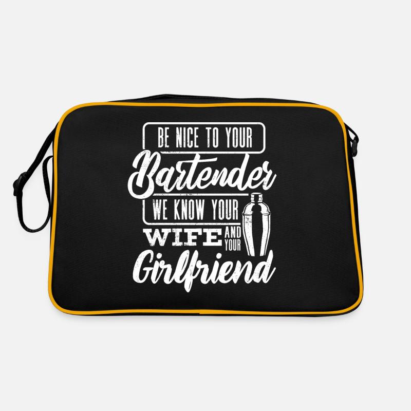 Bartender, Bartender Funny Quote Retro Bag