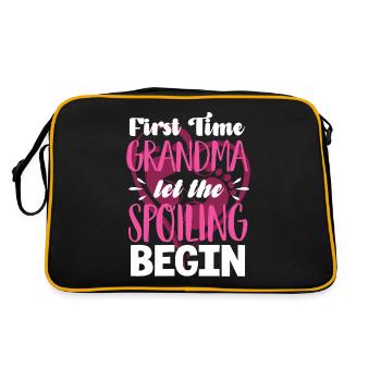 Grandma for the first time - Retro Bag - black/gold - Back
