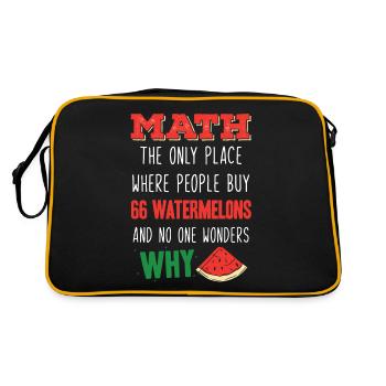 Mathématiques, Mathématiques Citation amusante - Sac Retro - noir/or - Dos