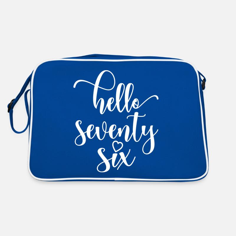 Hello Seventy Six Cute 76 Years Old Birthday Retro Bag