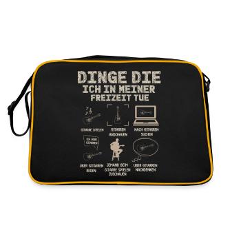 Guitariste, guitariste, guitariste - Sac Retro - noir/or - Dos