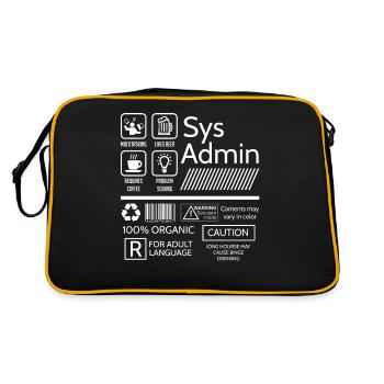 System Administrator, System Administrator - Retro Bag - black/gold - Back