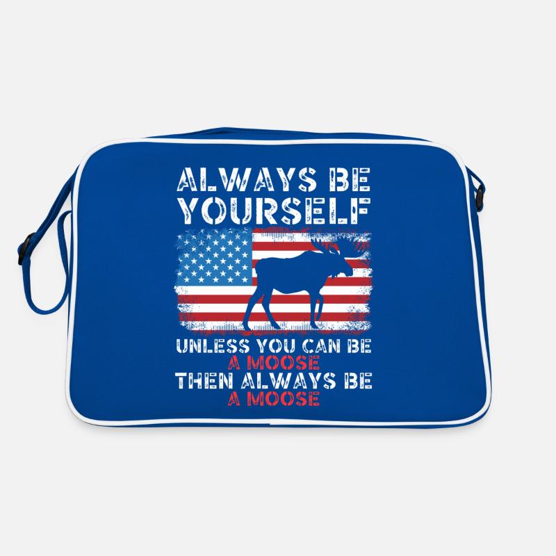 Sei immer du selbst, es sei denn, du kannst ein Elch sein Retro Tasche