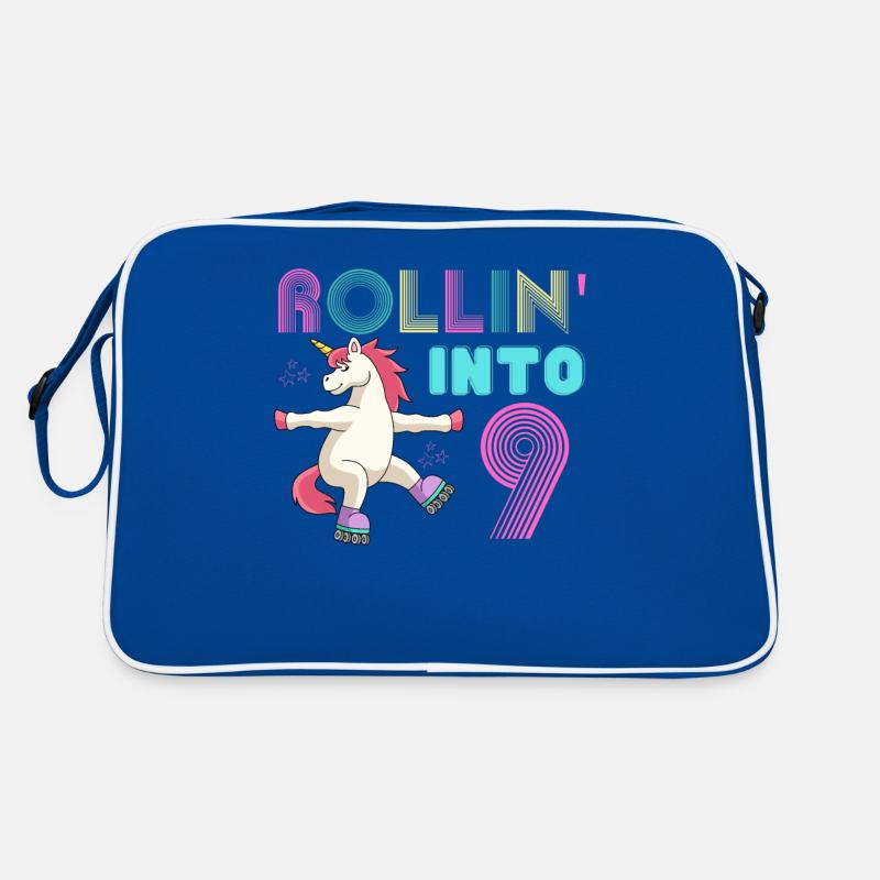 Rollen in 9 - Roller Scate Einhorn Retro Tasche