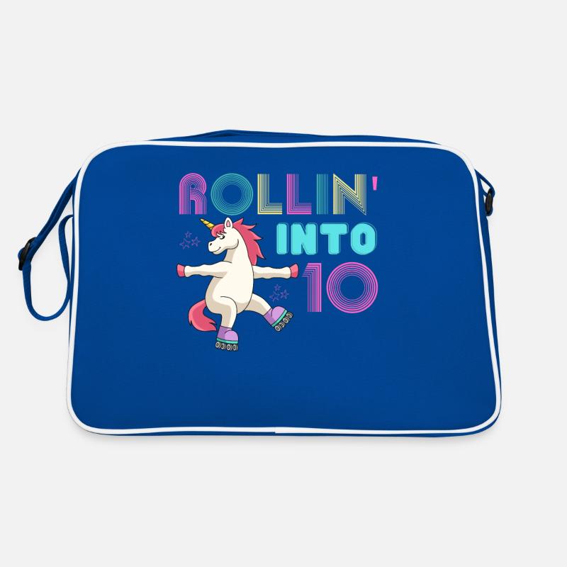 Rollen in 10 - Roller Scate Einhorn Retro Tasche