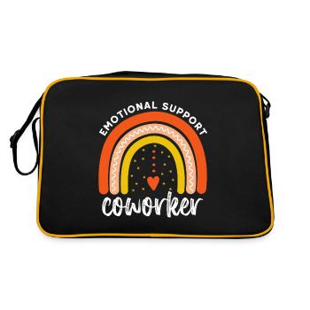 Emotional support coworker - Retro co worker gift - Retro Bag - black/gold - Back