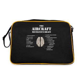 Aircraft mechanic's brain - Retro Bag - black/gold - Back