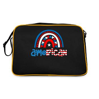 America, American Patriot Star-Spangled Banner - Retro Bag - black/gold - Back