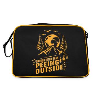 Nothing better than peeing outside - Retro Bag - black/gold - Back
