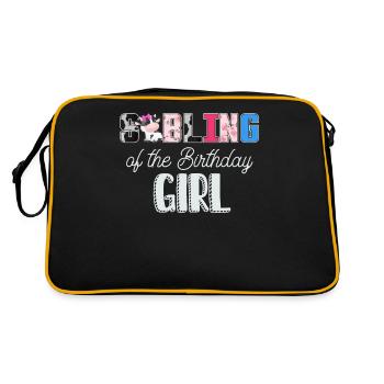 Kuhgeburtstag, Bauer Geburtstag Mädchen - Retro Tasche - Schwarz/Gold - Hinten