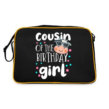 Kuhgeburtstag, Bauer Geburtstag Mädchen - Retro Tasche - Schwarz/Gold - Hinten
