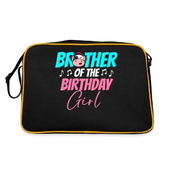 Kuhgeburtstag, Bauer Geburtstag Mädchen - Retro Tasche - Schwarz/Gold - Hinten