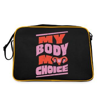 Abortion, My Body My Choice - Retro Bag - black/gold - Back