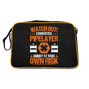 Pipeline Builder Pipeline Construction Pipelayer - Retro Bag - black/gold - Back