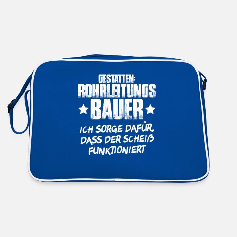 Rohrleitungsbauer Rohrleitungsbau Pipelayer Retro Tasche