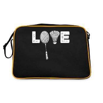 Badminton, Joueurs de badminton - Sac Retro - noir/or - Dos