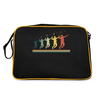 Badminton, Joueurs de badminton - Sac Retro - noir/or - Dos